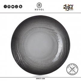 SWELL Глубокая миска-салатник, 27 см, цвет черный, глазурованная керамика, REVOL, Франция