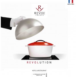 Кастрюля керамическая Revolution New, 3.4 л, для любых плит и духовки, зеленый, REVOL
