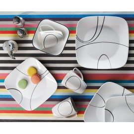 Набор посуды 16 предметов на 4 персоны, серия Simple Lines, CORELLE