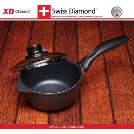 Антипригарный ковш XD 6716c, 1.3 литра, D 16 см, алмазное покрытие XD Classic, Swiss Diamond