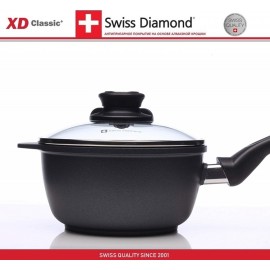 Антипригарный ковш XD 6716c, 1.3 литра, D 16 см, алмазное покрытие XD Classic, Swiss Diamond