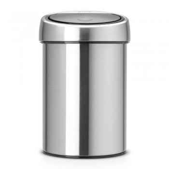 Ведро для мусора, D 18,5 см, H 28 см, V 3 л, сталь нержавеющая, серия TOUCH BIN, Brabantia