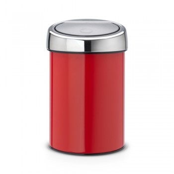 Ведро для мусора, D 18,5 см, H 28 см, V 3 л, сталь нержавеющая, серия TOUCH BIN, Brabantia