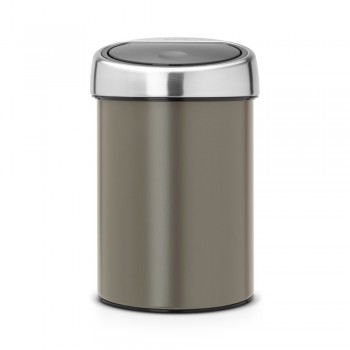 Ведро для мусора, D 18,5 см, H 28 см, V 3 л, сталь нержавеющая, серия TOUCH BIN, Brabantia