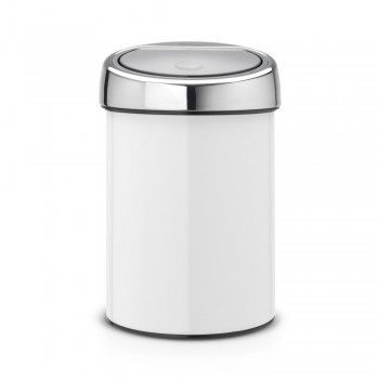 Ведро для мусора, D 18,5 см, H 28 см, V 3 л, сталь нержавеющая, серия TOUCH BIN, Brabantia