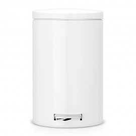 Ведро для мусора с педалью, D 25 см, H 40 см, V 12 л, сталь нержавеющая, серия МС, Brabantia