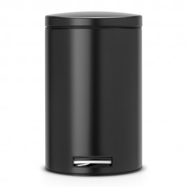 Ведро для мусора с педалью, D 25 см, H 40 см, V 12 л, сталь нержавеющая, серия МС, Brabantia
