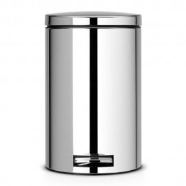 Ведро для мусора с педалью, D 25 см, H 40 см, V 12 л, сталь нержавеющая, серия МС, Brabantia