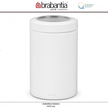Контейнер CANISTER с прозрачной крышкой, 1.4 л, белый, Brabantia