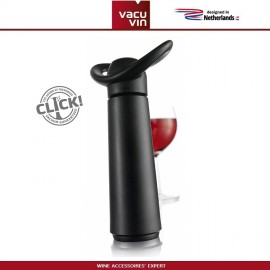 Большой набор винных аксессуаров ESSENTIALS черный, 6 предметов, Vacu Vin
