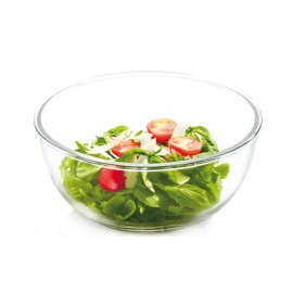 Миска круглая (салатник), зеленая крышка, V 4 л, стекло боросиликатное, серия Easy Mix, GLASSLOCK