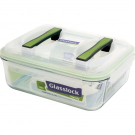 Контейнер пищевой с ручками, 4,5 л, закаленное стекло, серия Handy Type, GlassLock