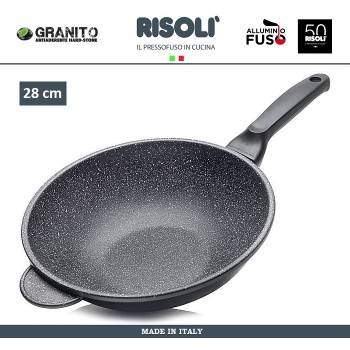 Антипригарный вок Granito Hardstone, D 28 см, Risoli