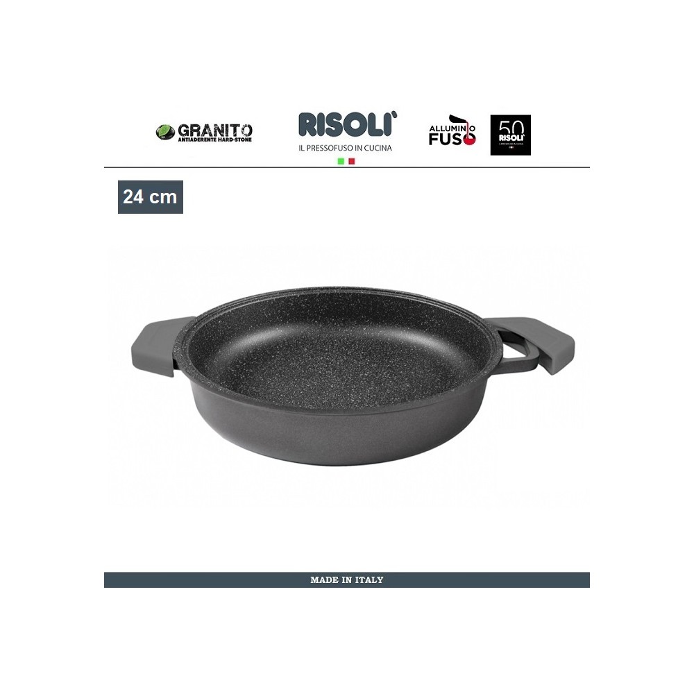 Антипригарная сковорода-сотейник Granito Hardstone, D 24 см, Risoli