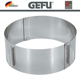 Кольцо TONDO для выпечки раздвижное XL, D 16.5-32 см, H 8 см, сталь нержавеющая, GEFU