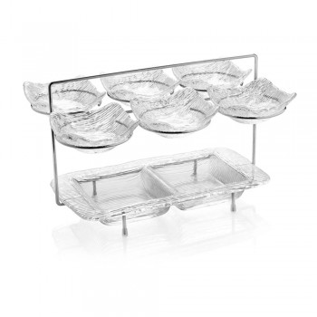 Буфетный набор на подставке, стекло хрустальное, сталь, серия All In One, IVV