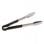 Щипцы для гриля, черная ручка, L 25,5 см, W 4 см,  сталь нержавеющая, резина, Paderno
