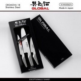 Набор кухонных ножей G-2111, 3 предмета: G-2, GS-1, GS-11, серия G, GLOBAL