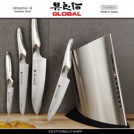 Подставка Ship Shape для кухонных ножей, на 10 предметов, черный, серия GKB, GLOBAL