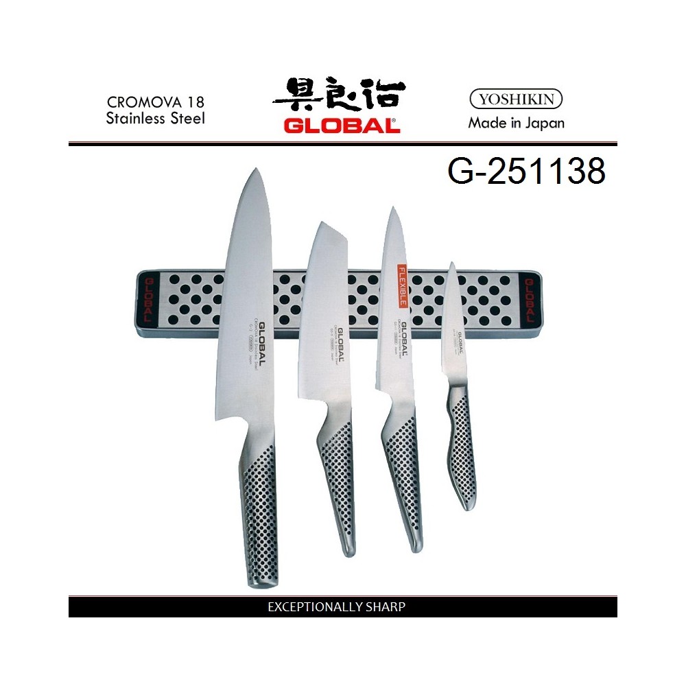 Набор кухонных ножей G-251138, 5 предметов: G-2, GS-5,  GS-11, GS-38, G-42, серия G, GLOBAL