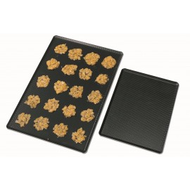 Противень для выпечки, рельефное дно, L 60 см, W 40 см, алюминий, антипригарное покрытие, Exal Premium, MATFER