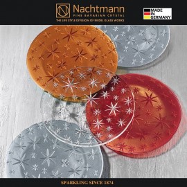 Блюдо GOLDEN STARS праздничное, 32 см, красный-золотой, бессвинцовый хрусталь, Nachtmann