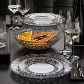 Набор обеденных тарелок, 2 шт, D 27 см, бессвинцовый хрусталь, серия BOSSA NOVA, Nachtmann