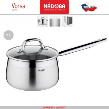 VORSA Ковшик, индукционное дно, D 16 см, 2 л, нержавеющая сталь 18/10, Nadoba