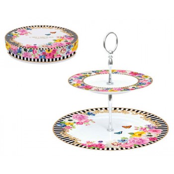 Этажерка для десерта, D 19/27 см, костяной сталь, серия Flowers Glamour, Easy Life