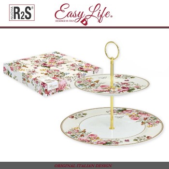 Этажерка для десерта, D 19/27 см, костяной сталь, серия Blooming Opulence White, Easy Life