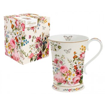 Кружка, 270 мл, костяной серия Blooming Opulence White, Easy Life