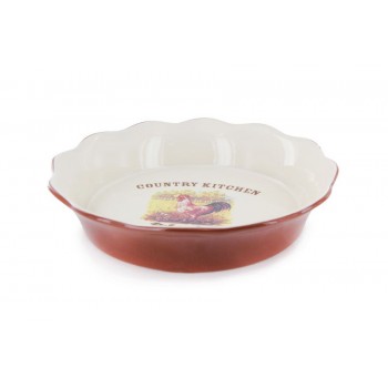 Круглое блюдо для выпечки Деревенское утро, D 26 см, Terracotta