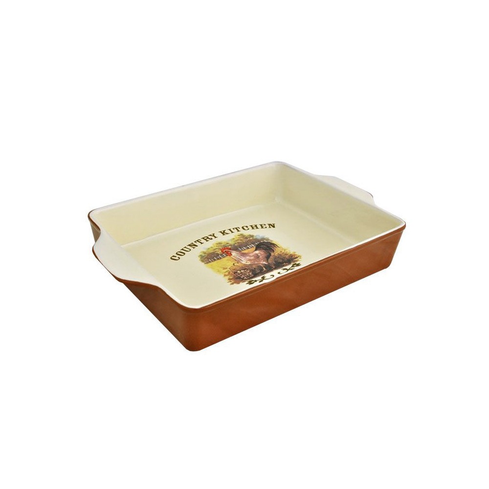 Прямоугольное блюдо для выпечки Деревенское утро, L 27 см, W 22 см, Terracotta