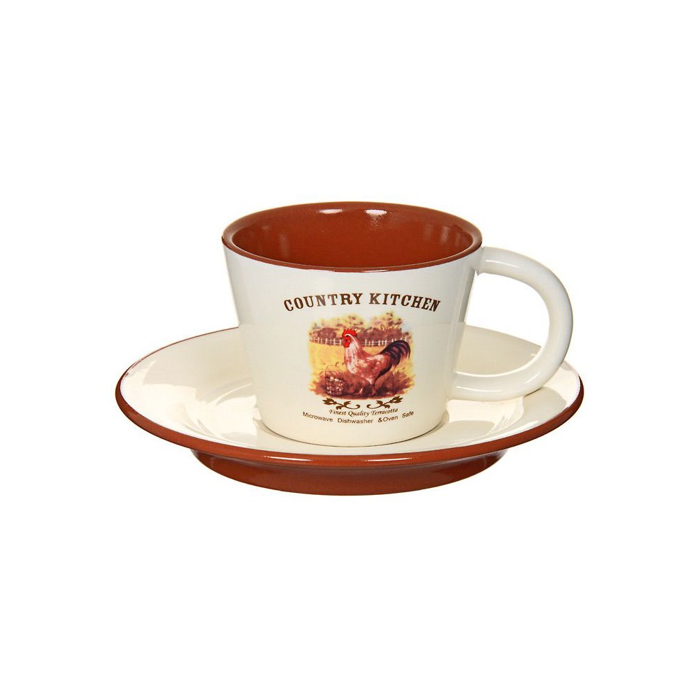 Чашка с блюдцем Деревенское утро, 200 мл, Terracotta