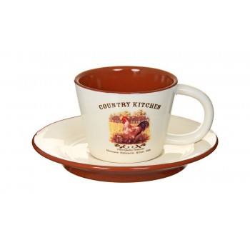 Чашка с блюдцем Деревенское утро, 200 мл, Terracotta