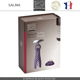 Штопор с обрезателем фольги SALMA, цвет пурпурный, PEUGEOT VIN