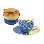 Пара чайная в подарочной коробке "Ирисы" (Ван Гог), 250 мл, серия Великие Художники, Carmani 