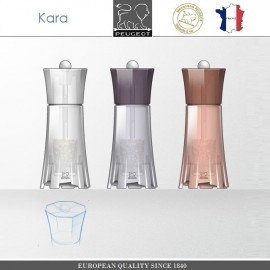 Мельница Kara для соли, H 14 см, акрил прозрачный, Peugeot