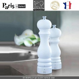 Мельница Paris U Select Laque Blanc для соли, H 18 см, белый, PEUGEOT
