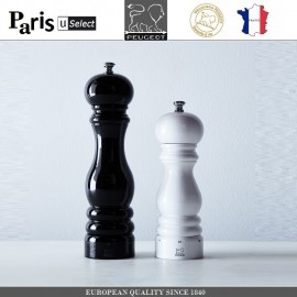Мельница Paris U Select Laque Noir для соли, H 22 см, черный, PEUGEOT
