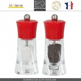 Мельница Molene для соли, H 14 см, красный, Peugeot
