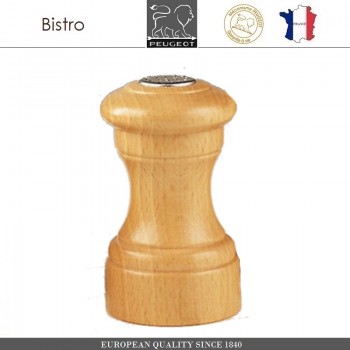 Солонка Bistro, H 9 см, светлое дерево, Peugeot