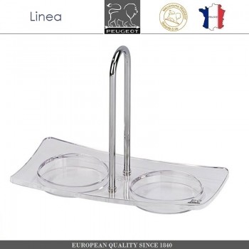 Подставка Linea для 2-х мельниц, акрил, сталь, PEUGEOT