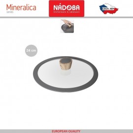 Крышка MINERALICA универсальная, D 24, жаропрочное стекло, силиконовый обод, Nadoba Крышка MINERALICA универсальная, D 24, жаропрочное стекло, силиконовый обод, Nadoba