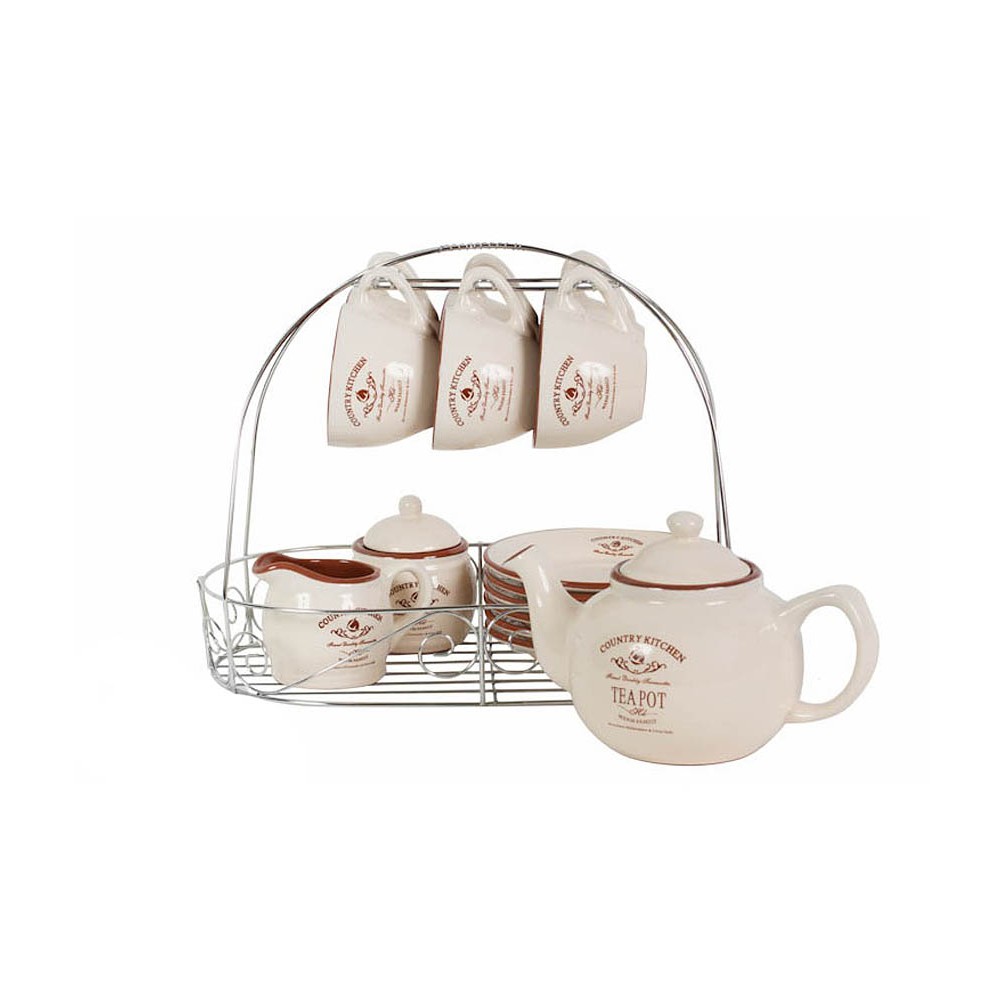 Чайный набор на 6 персон, серия Кухня в стиле Кантри, Terracotta