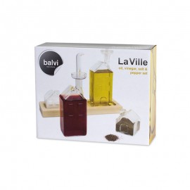 Набор для специй и масла La Ville, 5 предметов, дерево, Balvi