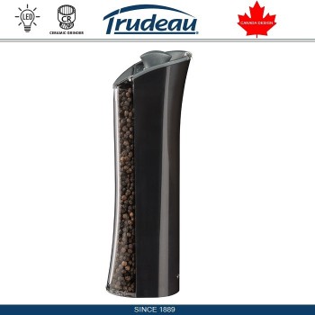 Gravity Plus Автоматическая мельница для специй с LED подсветкой, черный, Trudeau