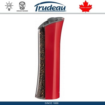 Gravity Plus Автоматическая мельница для специй с LED подсветкой, красный, Trudeau