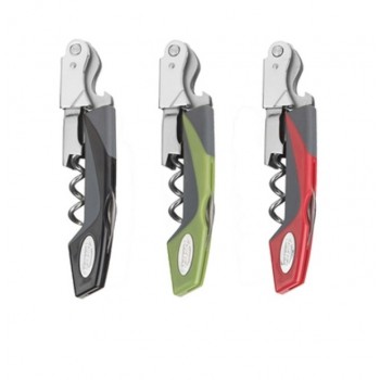 Двухступенчатый штопор-нож сомелье, сталь, цвет черный, Trudeau