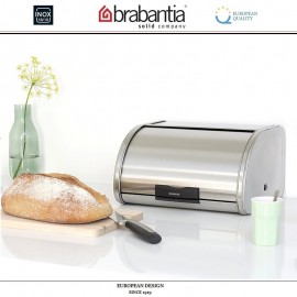 Хлебница ROLL Top Touch Mini (открывание от нажатия), L 37.5 см, сталь матовая, Brabantia